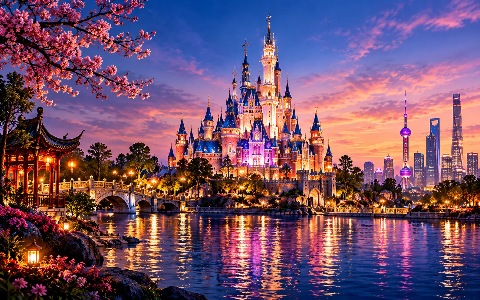 Illustrated Shanghai fairytale resort